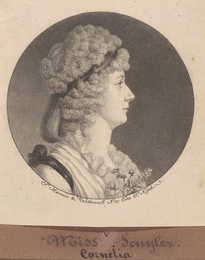 Kornelia Schuyler Morton autorstwa Charles B. J. Févret de Saint Mémin
