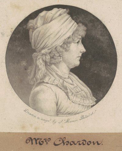 Eleonora Rawle Chardon autorstwa Charles B. J. Févret de Saint Mémin