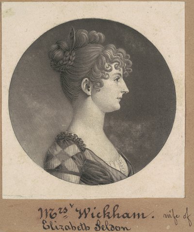 Elizabeth Selden McClurg Wickham autorstwa Charles B. J. Févret de Saint Mémin