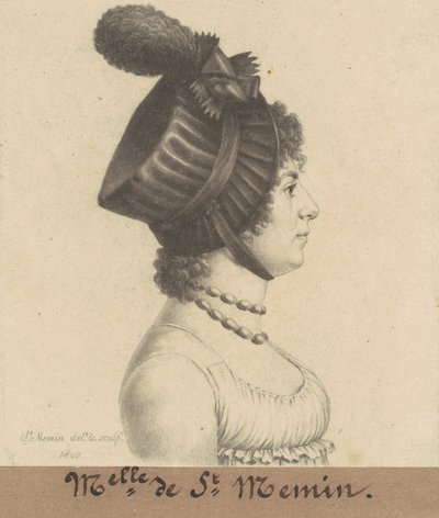 Étiennette-Charlotte-Adelaide Févret z Saint-Mémin autorstwa Charles B. J. Févret de Saint Mémin