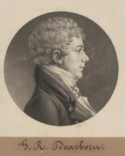 George Raleigh Dearborn autorstwa Charles B. J. Févret de Saint Mémin