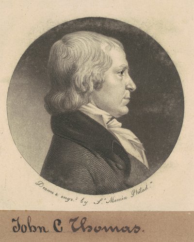 John Chew Thomas autorstwa Charles B. J. Févret de Saint Mémin