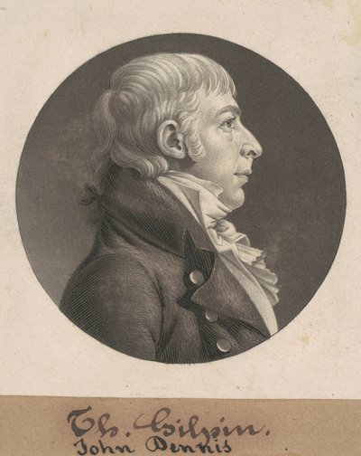 John Dennis autorstwa Charles B. J. Févret de Saint Mémin