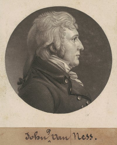 John Peter Van Ness autorstwa Charles B. J. Févret de Saint Mémin
