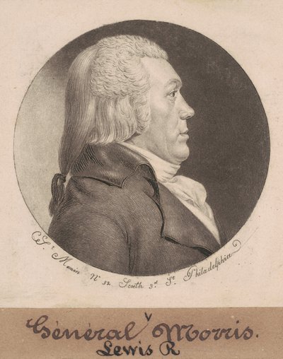 Lewis Richard Morris autorstwa Charles B. J. Févret de Saint Mémin