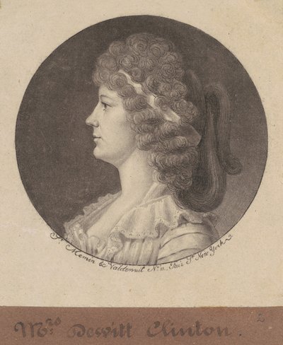 Maria Franklin Clinton autorstwa Charles B. J. Févret de Saint Mémin