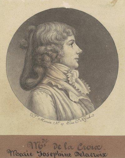 Marie Josephine Delacroix autorstwa Charles B. J. Févret de Saint Mémin