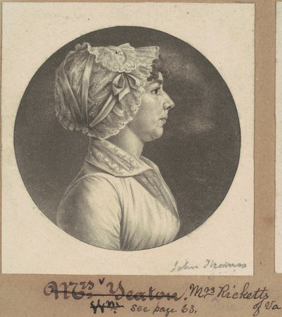 Mary Barr Ricketts autorstwa Charles B. J. Févret de Saint Mémin