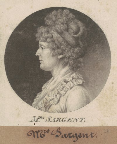 Mary Hawley Macintosh Williams Sargent autorstwa Charles B. J. Févret de Saint Mémin
