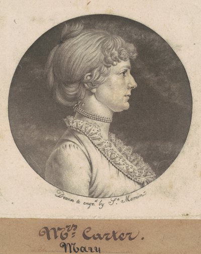 Mary Nelson Carter autorstwa Charles B. J. Févret de Saint Mémin