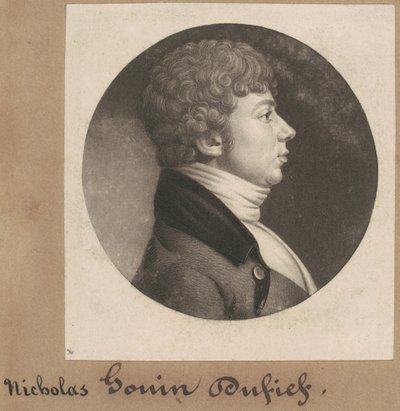 Nicholas Gouin Dufief autorstwa Charles B. J. Févret de Saint Mémin