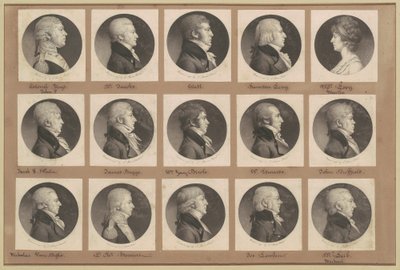 Kolekcja Portretów Saint-Mémin, grupa 23 autorstwa Charles B. J. Févret de Saint Mémin