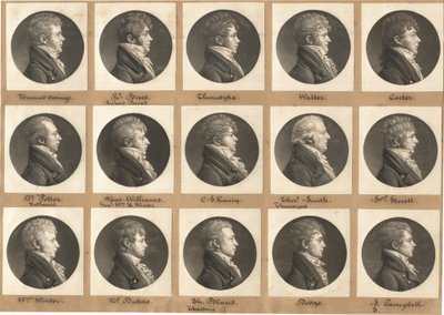 Kolekcja Portretów Saint-Mémin, Grupa 27 autorstwa Charles B. J. Févret de Saint Mémin