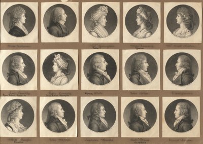 Kolekcja Portretów Saint-Mémin, grupa 2 autorstwa Charles B. J. Févret de Saint Mémin