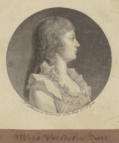 Teodozja Burr autorstwa Charles B. J. Févret de Saint Mémin