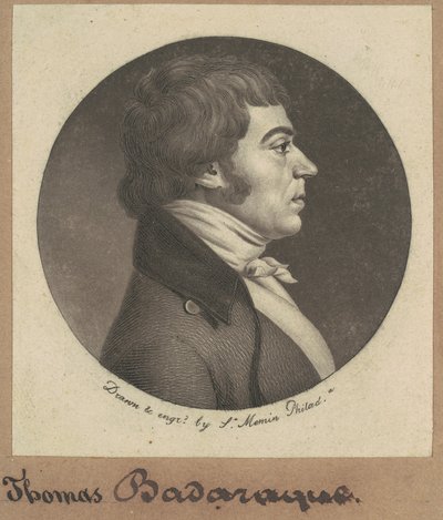 Thomas Badarke autorstwa Charles B. J. Févret de Saint Mémin