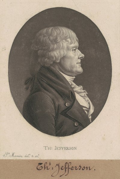 Thomas Jefferson autorstwa Charles B. J. Févret de Saint Mémin
