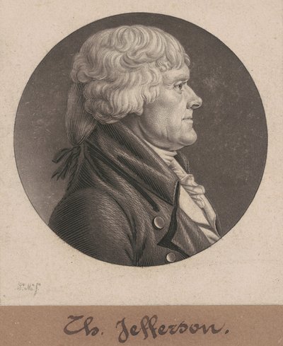 Thomas Jefferson autorstwa Charles B. J. Févret de Saint Mémin