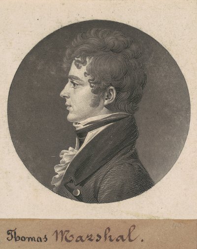 Thomas Marshall autorstwa Charles B. J. Févret de Saint Mémin