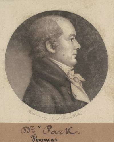 Thomas Parke autorstwa Charles B. J. Févret de Saint Mémin
