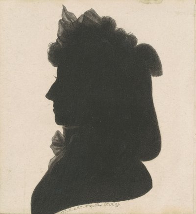Niezidentyfikowana sylwetka kobiety autorstwa Charles B. J. Févret de Saint Mémin
