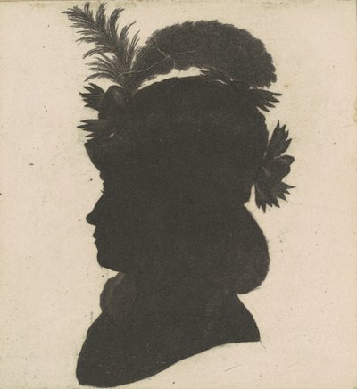 Niezidentyfikowana sylwetka kobiety autorstwa Charles B. J. Févret de Saint Mémin