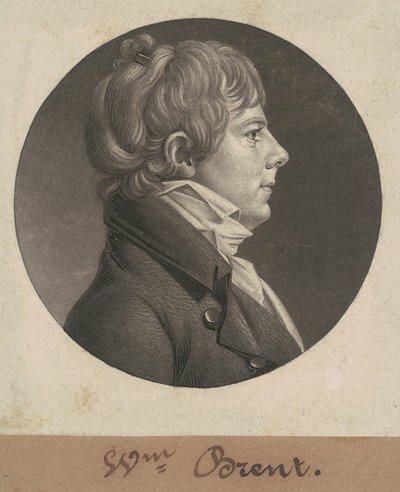 William Brent autorstwa Charles B. J. Févret de Saint Mémin
