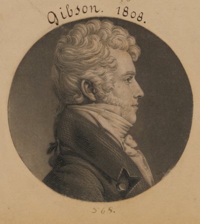 Alexander Gibson autorstwa Charles Balthazar Julien Févret de Saint-Mémin