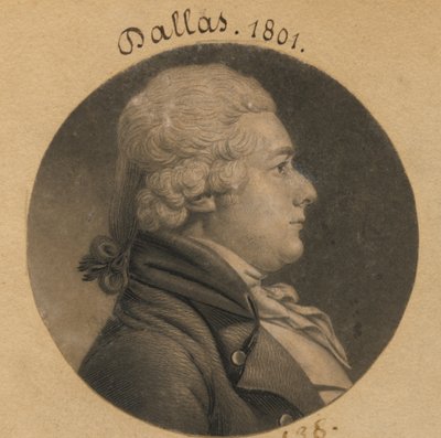 Alexander James Dallas autorstwa Charles Balthazar Julien Févret de Saint-Mémin