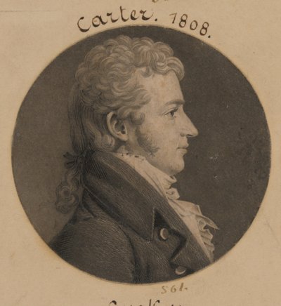 Bernard Moore Carter autorstwa Charles Balthazar Julien Févret de Saint-Mémin