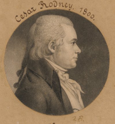Caesar Augustus Rodney autorstwa Charles Balthazar Julien Févret de Saint-Mémin