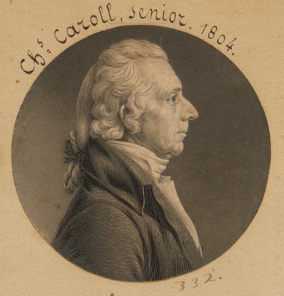 Charles Carroll autorstwa Charles Balthazar Julien Févret de Saint-Mémin
