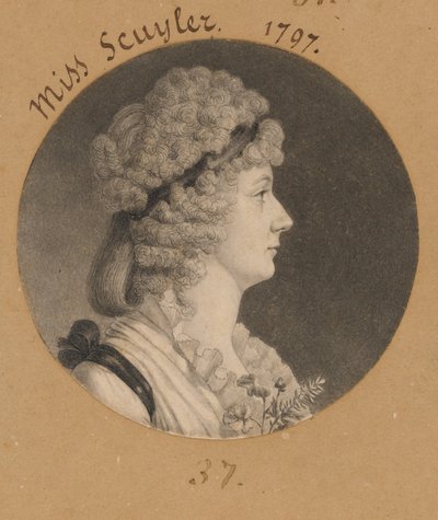 Cornelia Schuyler Morton autorstwa Charles Balthazar Julien Févret de Saint-Mémin