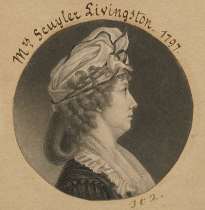 Eliza Barclay Livingston autorstwa Charles Balthazar Julien Févret de Saint-Mémin