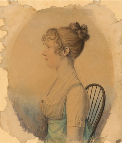 Elizabeth Lonsdale Kay Daingerfield autorstwa Charles Balthazar Julien Févret de Saint-Mémin