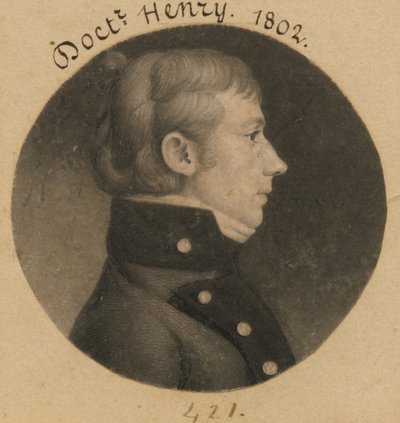 Isaac Henry autorstwa Charles Balthazar Julien Févret de Saint-Mémin