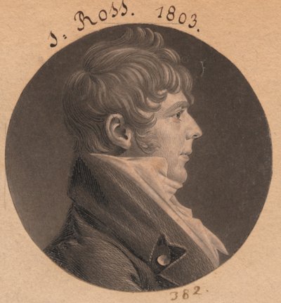J. Ross autorstwa Charles Balthazar Julien Févret de Saint-Mémin