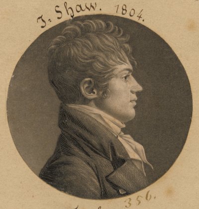J. Shaw autorstwa Charles Balthazar Julien Févret de Saint-Mémin