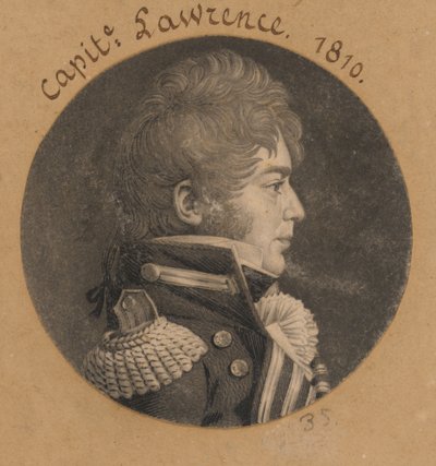James Lawrence autorstwa Charles Balthazar Julien Févret de Saint-Mémin