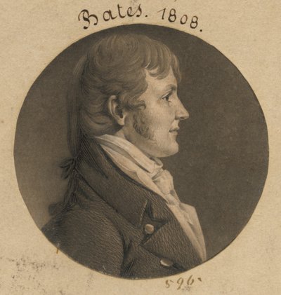 James Woodson Bates autorstwa Charles Balthazar Julien Févret de Saint-Mémin