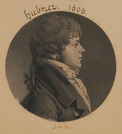 John C. Hubner autorstwa Charles Balthazar Julien Févret de Saint-Mémin
