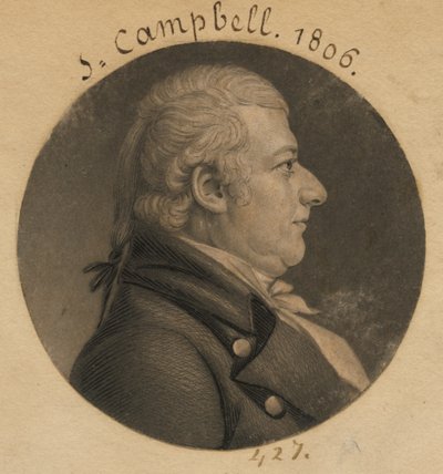 John Campbell autorstwa Charles Balthazar Julien Févret de Saint-Mémin