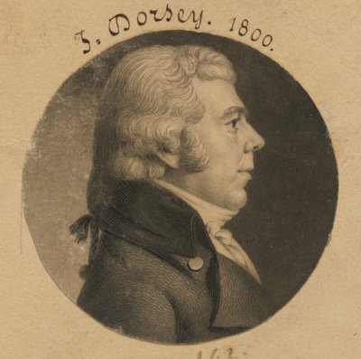John Dorsey autorstwa Charles Balthazar Julien Févret de Saint-Mémin