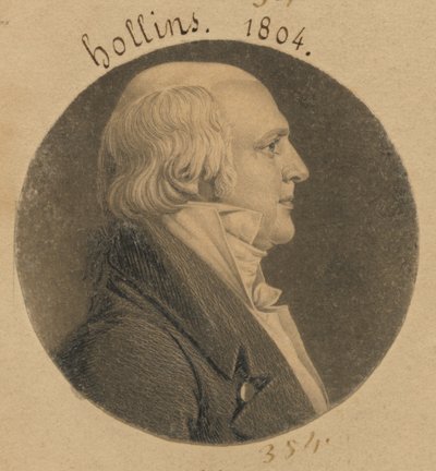 John Hollins autorstwa Charles Balthazar Julien Févret de Saint-Mémin