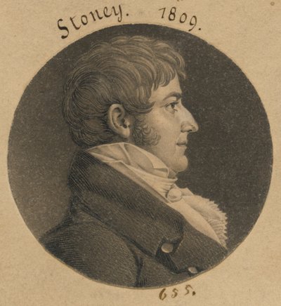 John Stoney autorstwa Charles Balthazar Julien Févret de Saint-Mémin