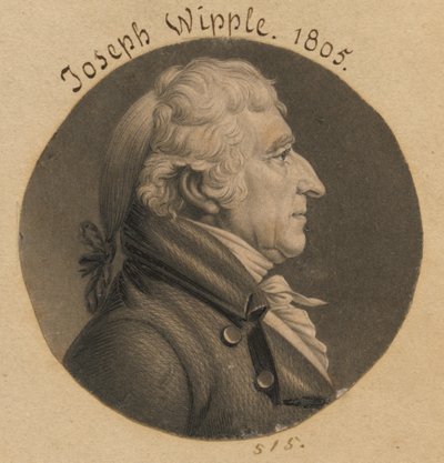 Joseph Whipple autorstwa Charles Balthazar Julien Févret de Saint-Mémin