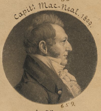 Neil McNeill autorstwa Charles Balthazar Julien Févret de Saint-Mémin