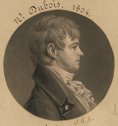 Nicholas DuBois autorstwa Charles Balthazar Julien Févret de Saint-Mémin