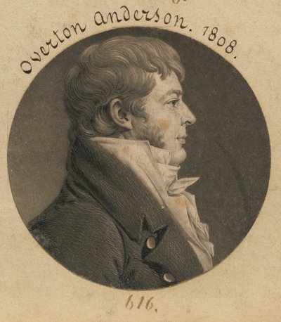 Overton Anderson autorstwa Charles Balthazar Julien Févret de Saint-Mémin