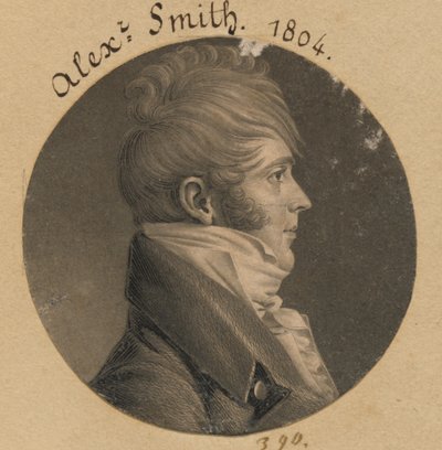 Prawdopodobnie Alexander Smith autorstwa Charles Balthazar Julien Févret de Saint-Mémin